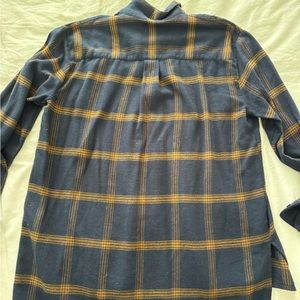 Navy with brown stripe flannel